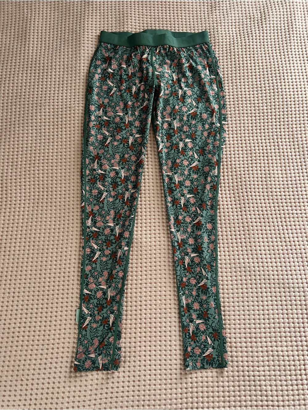 Kari Traa Green Floral Print Fryd Leggings